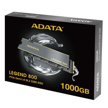 Imagem de Ssd Adata Legend 800 1TB, M.2 2280, PCIe 4.0 NVMe, Leitura/Gravação 3.500/2.200 MB/s, ALEG-800-1000GCS adata