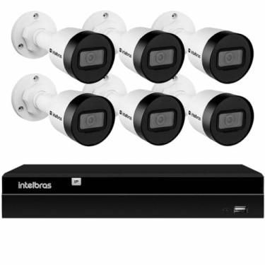 Imagem de Kit 6 Câmeras de Segurança Bullet Intelbras Full HD 1080p VIP 1230 B G4 + NVR Intelbras Digital Video 8 Canais Recorder NVD 1408 4K