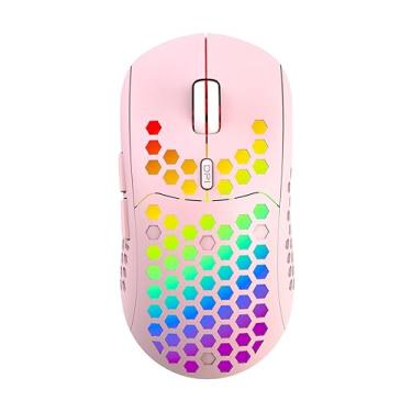 Imagem de (Black Iron Bull) BL110 Mouse sem fio 2.4G Design leve Bateria de grande capacidade RGB Retroiluminação Tipo-C Interface 2.4G