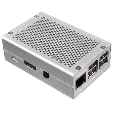 Imagem de Raspberry Pi 3 Aluminum Case  Silver Metal Enclosure  RPI 3 Modelo B   Compatível com Raspberry Pi