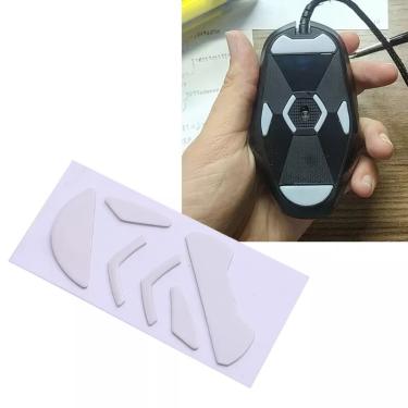 Imagem de 1 conjunto mouse patins deslize pés almofadas mouse pés adesivo para logitech g302 g303 mouse branco