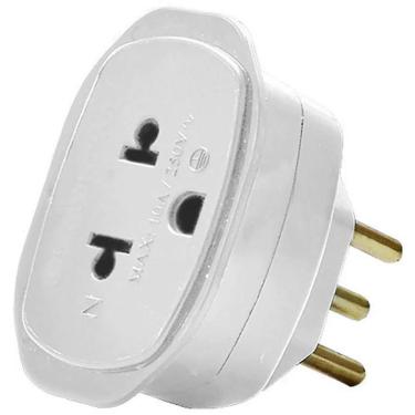 Imagem de Adaptador de Tomada 2P+T Legrand Daneva - Tomada Padrão Novo - 10A - Branco - DN1662