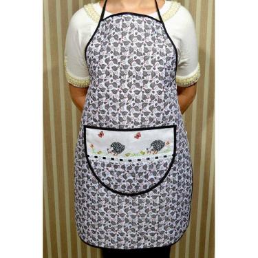 Imagem de Avental de Cozinha Estampado - Galinha d`Angola