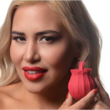 Imagem de Bloomgasm Wild Violet 10X Silicone Clitóris Língua Lambendo Estimulador Vibratório para Mulheres e Homens e Casais, Vibrador de Estimulação Anal Clitóris Ponto G, Silicone Premium - Vermelho