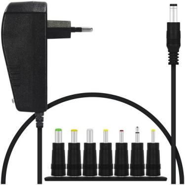 Imagem de Fonte De Alimentação Universal 3 4.5 6 7.5 9 12V Com 7 Plugs - Mbtech