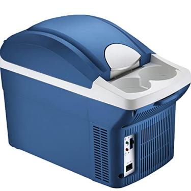 Imagem de Caixa de resfriamento elétrica de 8 litros, mini geladeira portátil 12 volts e 230 volts modo ecológico, caixa térmica elétrica refrigera, caixa fria de carro para piqueniques, barcos e caminhões, com cabo, para carro-8L