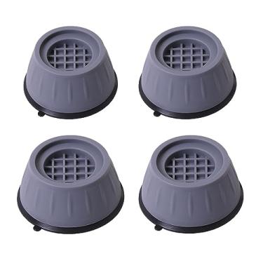 Imagem de Leheybia 4 peças de suporte para máquina de lavar com cancelamento de choque e ruído, almofadas vibratórias para lavadora de secadora, estabilizador de máquina de lavar para pisos de madeira e pés de