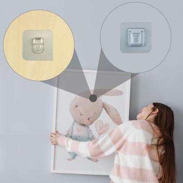 Imagem de Kit 5 Gancho Macho Fêmea Adesivo Pendurar Quadro Parede Utensilios