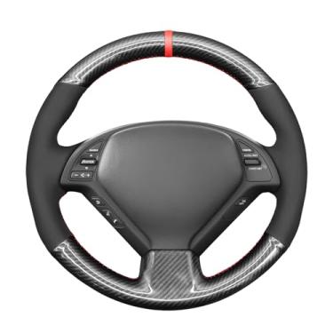 Imagem de MEWANT Capa de volante para Infiniti G25 G35 G37 2007-2013 EX35 EX37 2008-2013 Q40 Q60 2014 2015 QX50 2014-2018 / G37 Capa de volante