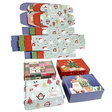 Imagem de Embalagem com 20 caixas pequenas de 15 x 10 x 5 cm, caixa de com tampa, caixas de correio de papelão ondulado recicláveis grossas para embalagem de presente, pequenas empresas