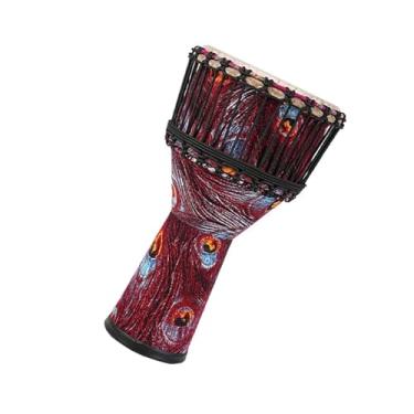 Imagem de Djembe Instrumento Tambor De Pele De Cabra Africano Profissional De 10 Polegadas Pandeiro Africano Adulto Iniciante Tambor De Mão Tambor africano Profissional (Color : D)