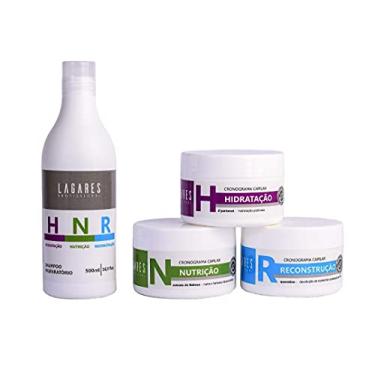 Imagem de Lagares Profissional - Cronograma Capilar - 4x1 - Conjunto de Produtos para Cabelo