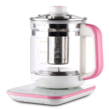 Imagem de Chaleira elétrica, chaleira elétrica, panela de saúde, vidro grosso multifuncional automático @ presente rosa Safehappy