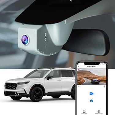 Imagem de Fitcamx 4K Dash Cam Compatível com Honda CR-V 2023 2024 Sport Touring EX EX-L Hybrid (Geração 6), Integrada OEM Estilo, 2160P Ultra HD Vídeo, Loop Gravação, WiFi&APP, G-Sensor, Plug&Play, 64GB Cartão