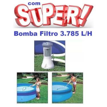 Imagem de Kit De Limpeza Intex Com Aspirador E Peneira + Bomba Filtrante Intex 3