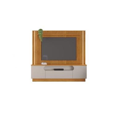 Imagem de Estante Home Ripado com LED para TV até 65 Polegadas 2 Portas 1 Gaveta Afago JCM