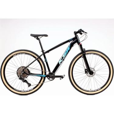 Imagem de Bicicleta Aro 29 Ksw Xlt 12v Garfo com Trava K7 11/50 Freios Hidráulicos Kit 1x12 Pedivela Coroa 34t (Preto/Azul, 21)