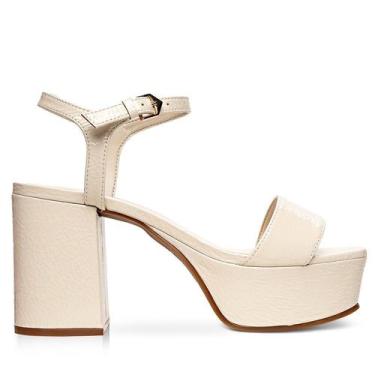 Imagem de Sandalia Carrano Plataforma Classic Couro Off White Lait