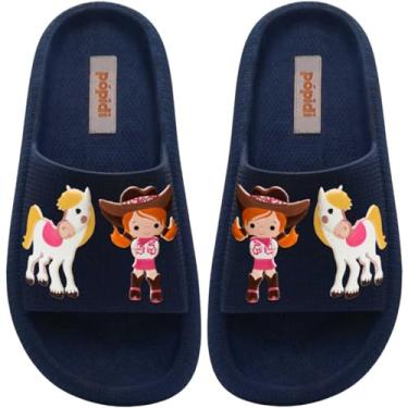 Imagem de Chinelo Slide Nuvem Feminino Nº 25 ao 36 Moda Infantil Boiadeira Cowgirl 12.116 (Marinho, BR, Criança de 4 a 8 anos, Numérico, 26)