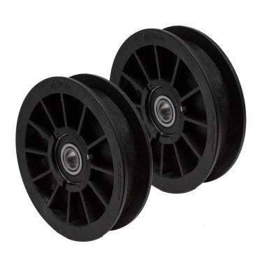 Imagem de LEFITPA 2 pacotes de substituição 784504 polia plana para Hustler FasTrak e Mini FasTrak (11/40.6 cm ID x 5 7/20.3 cm OD x 1 1/5.1 cm altura)