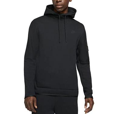 Imagem de Nike Men's Sportswear Tech Fleece Pullover Hoodie (Medium, Black/Black)