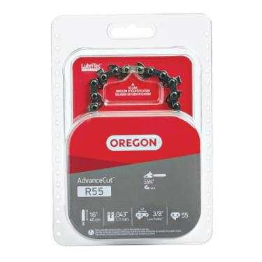 Imagem de Oregon Corrente de Motosserra R55 AdvanceCut, 40 cm, Cinzel, 55 Elos, Baixo Recuo, Serviço para Vários Modelos Stihl, Cinza