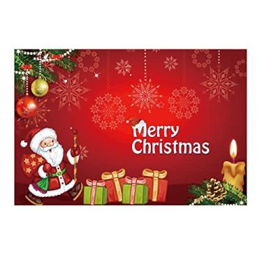 Imagem de SHDBHD Pano de fundo de Natal de tecido, fundo de fotografia de presente vintage para suprimentos de festa de Natal imagens de fundo de fotos Banner estúdio decoração acessórios de cabine