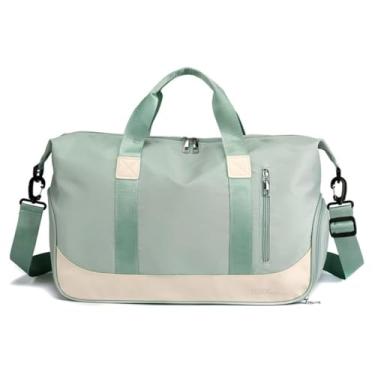 Imagem de Bolsa Mala de Mão Feminina Grande Transversal Viagem Espaçosa 10 Kg Bordo Rigida Zíper Academia Necessaire Passeio Espaçosa (Verde)