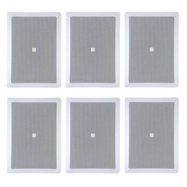 Imagem de Kit 6 Arandelas JBL 6W21RT Retangular 25 Watts Rms 8 Ohms - Branca