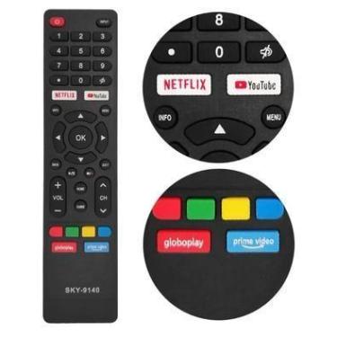 Imagem de Controle Remoto Compatível P/ Smart Tv Multilaser Sky-9140 / Vc-A8288