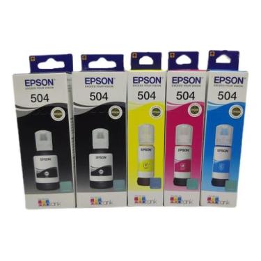 Imagem de Kit 5 Cores Tinta 504 T504 para L4150 L4160 L4260 L6161 L6191 L6270 - 