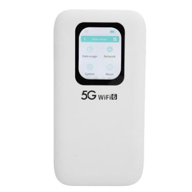 Imagem de Roteador 5G Com Slot para Cartão Nano Sim, Dispositivo WiFi Modem 5G para Viagens Conecta até 16 Dispositivos Com Roteador de Ponto de Acesso Móvel Com Tela de Toque de 2,01