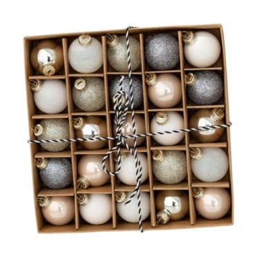 Imagem de Esquirla 24x Bolas decorativas de Natal, pingentes pequenos de Natal, à prova de quebra, com caixa de presente, bolas de vidro de Natal para decoração de, Cinza