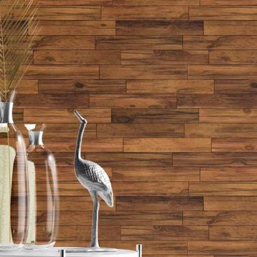 Imagem de Papel De Parede Adesivo Autocolante Madeira Demolição Tacos Rustica Ma