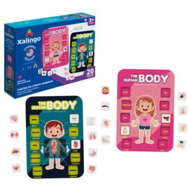 Imagem de Brinquedo Partes do Corpo Humano - Aprendendo Inglês - 20 peças - Xali