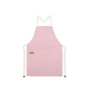 Imagem de Avental Rosa Algodao Cru Confeitaria Doceria Artesanato 1un - CASACHA