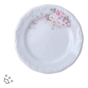 Imagem de Jogo 6 Pratos Rasos Jantar Porcelana Schmidt Eterna  - Porcelanas Schm