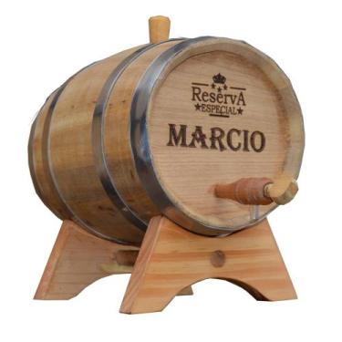 Imagem de Barril De Carvalho 3 Litros Personalizado Com Seu Nome - BARRIL BRASIL