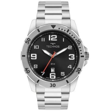 Imagem de Relógio Masculino Technos De Aço Prata Analógico Militar 2115MYK/1P, T