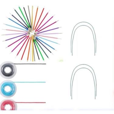 Imagem de Kit 600 Borrachinha Aparelho Estética Ortodôntica + 04 Fios + 06 Pares