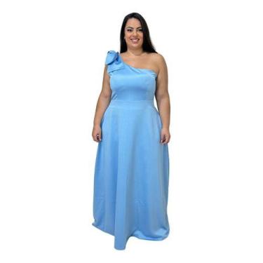 Imagem de Vestido Festa Longo Plus Size De Um Ombro Só Laço + Gravata - Lia Bent
