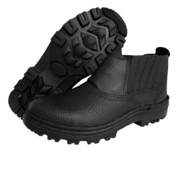 Imagem de Botina Masculina Segurança Couro Legítimo Bico PVC Com C.A. - Agil, 40