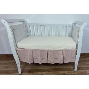 Imagem de Saia de Berço Com Ponto Palito 2 Lados 100% Algodão Padrão Americano R