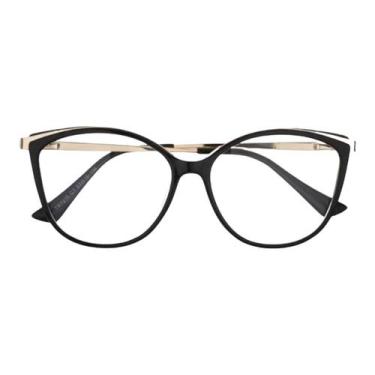 Imagem de Armação Para Óculos Grau Feminino Gatinho Malala Preto - Palas Eyewear