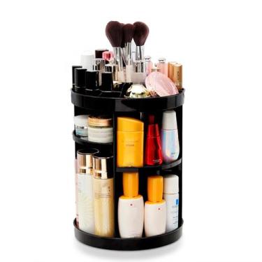 Imagem de Organizador Giratório Para Maquiagem Com Espaço Para Rímel e Pincéis -