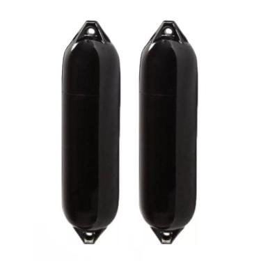 Imagem de Defensa Náutica F2 21x61 Preta Inflável Barco Lancha Kit 2 - Seaflo