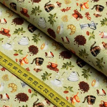 Imagem de Tecido Estampado Para Patchwork - Café Cor 2758 (0,50X1,50) - CÍRCULO