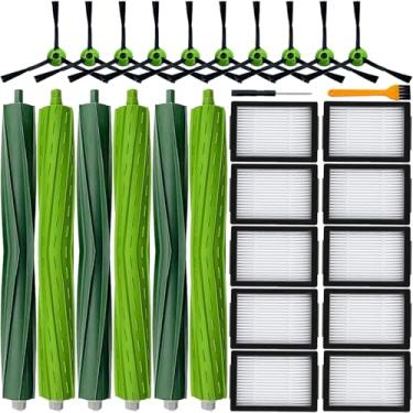 Imagem de Peças de reposição para iRobot Roomba I, E &J Series i3 i3+ i4 i6 i6+ i7 i7+ i8 i8+/Plus E5 E6 E7 j9 j8 j7 j6 j5 e Plus Version Aspirador de pó, 3 conjuntos de escovas de rolo, 10 filtros HEPA e 10
