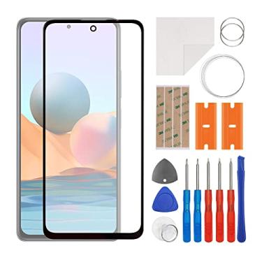 Imagem de SWARK Substituição da lente do painel externo de vidro frontal + OCA compatível com Redmi Note 10 Pro (sem tela LCD e digitalizador de toque) com kit de reparo