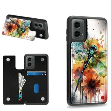 Imagem de Dikoer Capa carteira para Motorola G Stylus 5G 2024 de 6,5 polegadas, com compartimentos para cartão de crédito e proteção de silicone macio à prova de choque com compartimentos para cartão para Moto